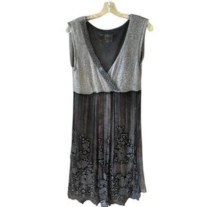 Kosmika Made in Italy Sz L Bohemian Earthy Dress Mohair Silk Fairy